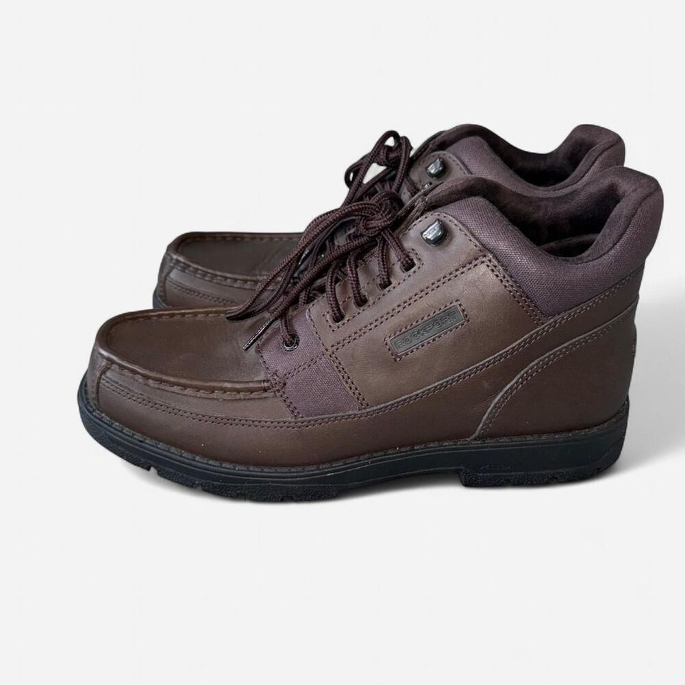 Rockport Leather Hiking Boots Mens Size 10 Brown Outdoor Utility Shoes